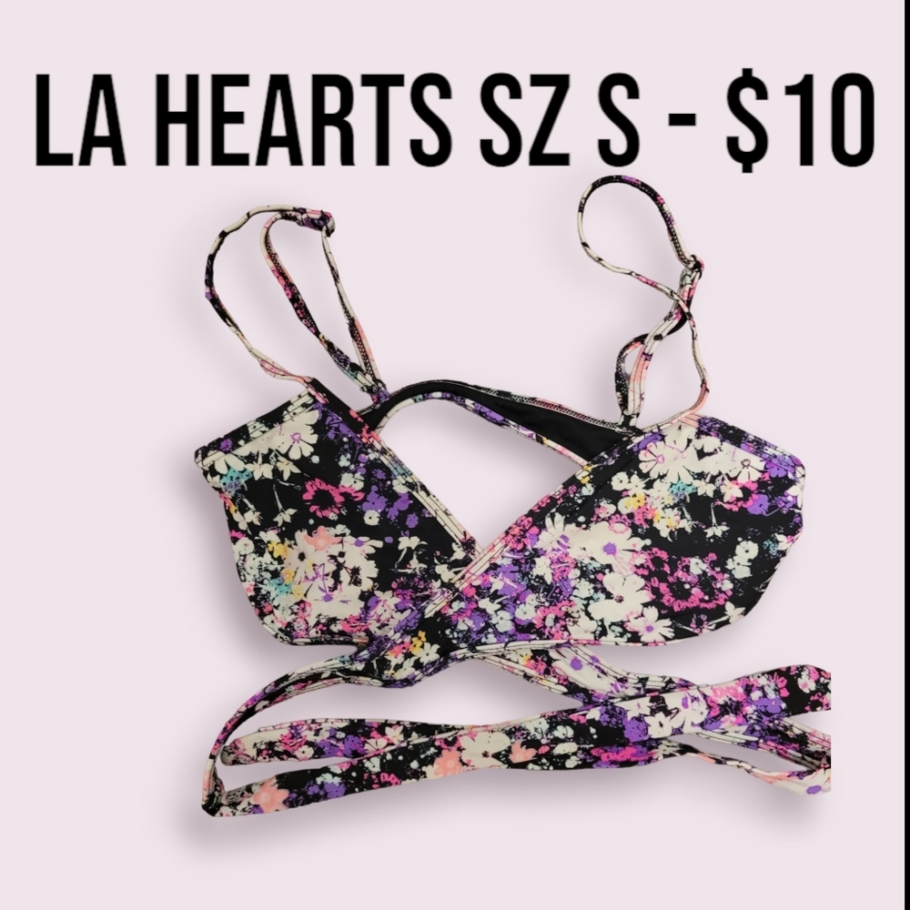 LA HEARTS BIKINI WRAP TOP